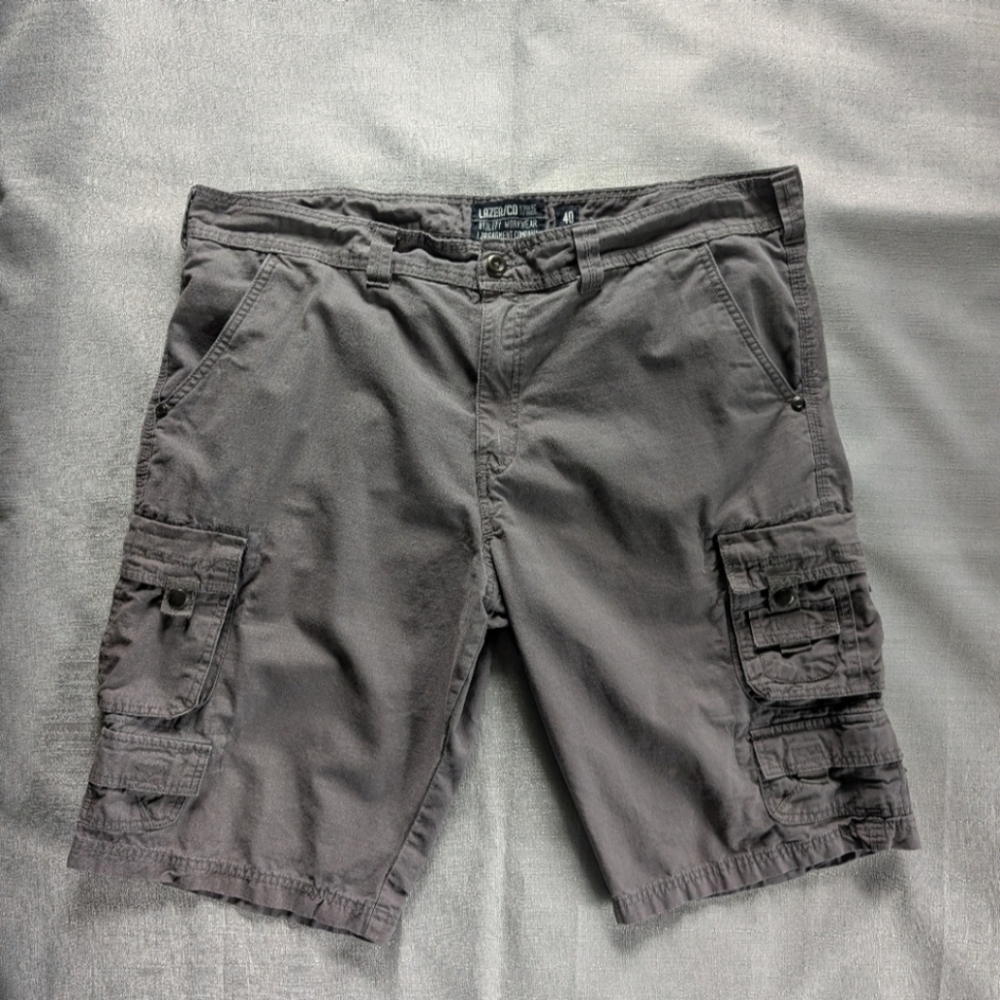 Lazer Co Charcoal Utility Cargo Shorts Mens Size 40